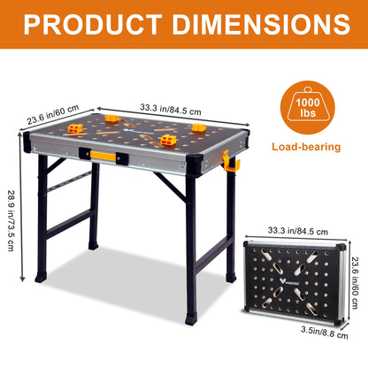 1000Lbs WORKESS Heavy Duty Folding Workbench