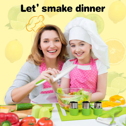 Kids Knife Set with Cutting Board & Tools