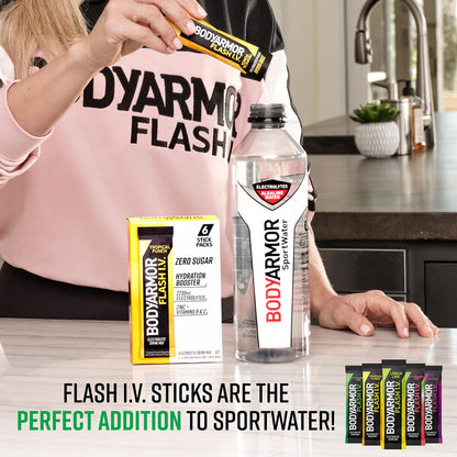 24 Bottles BODYARMOR Alkaline Water with Electrolytes, 700mL Pack