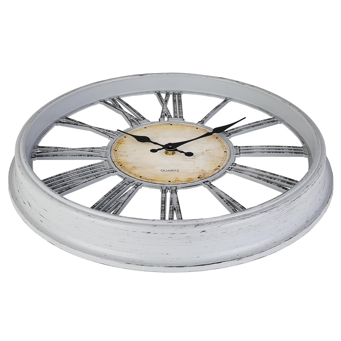 Vintage Roman Numeral 12" Wall Clock - Grey