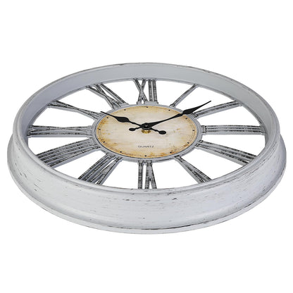 Vintage Roman Numeral 12" Wall Clock - Grey