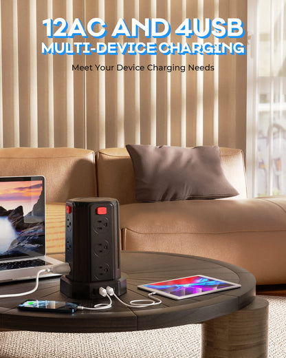 Surge Protector Power Strip with USB Charging