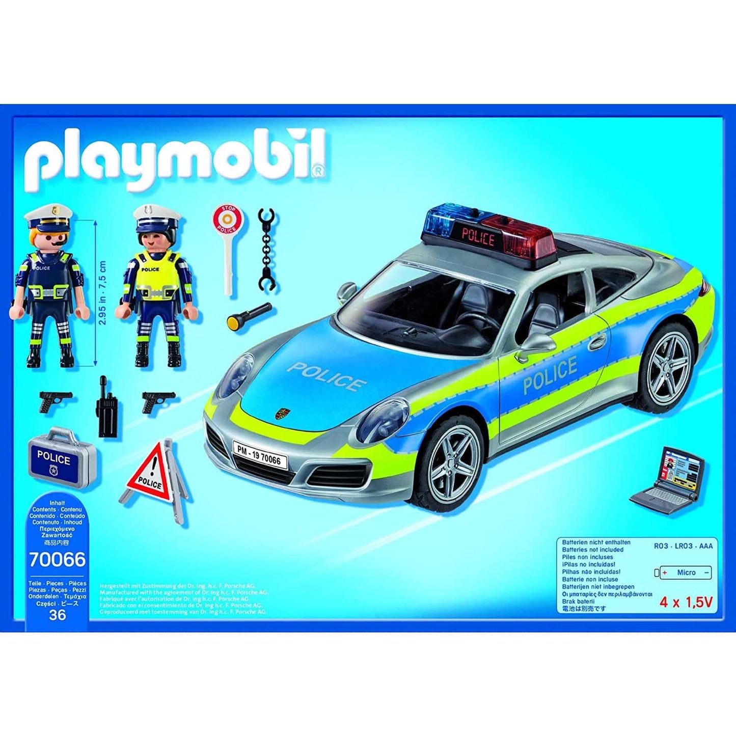 Playmobil Porsche 911 Carrera Police Vehicle Set