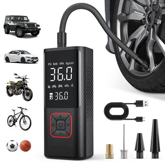 Powools Cordless Tire Inflator with LED Light