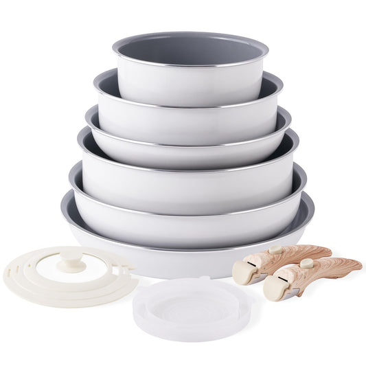 Nonstick Ceramic Cookware Set - 18 PCS
