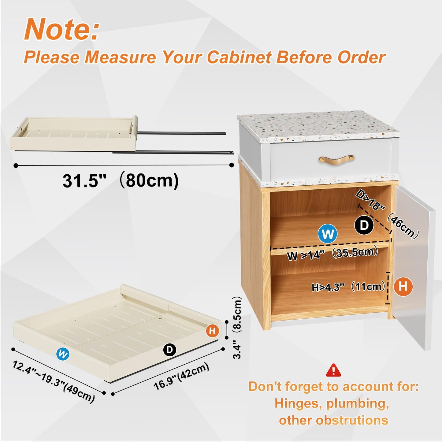Adjustable Pull-Out Kitchen Cabinet Organizer