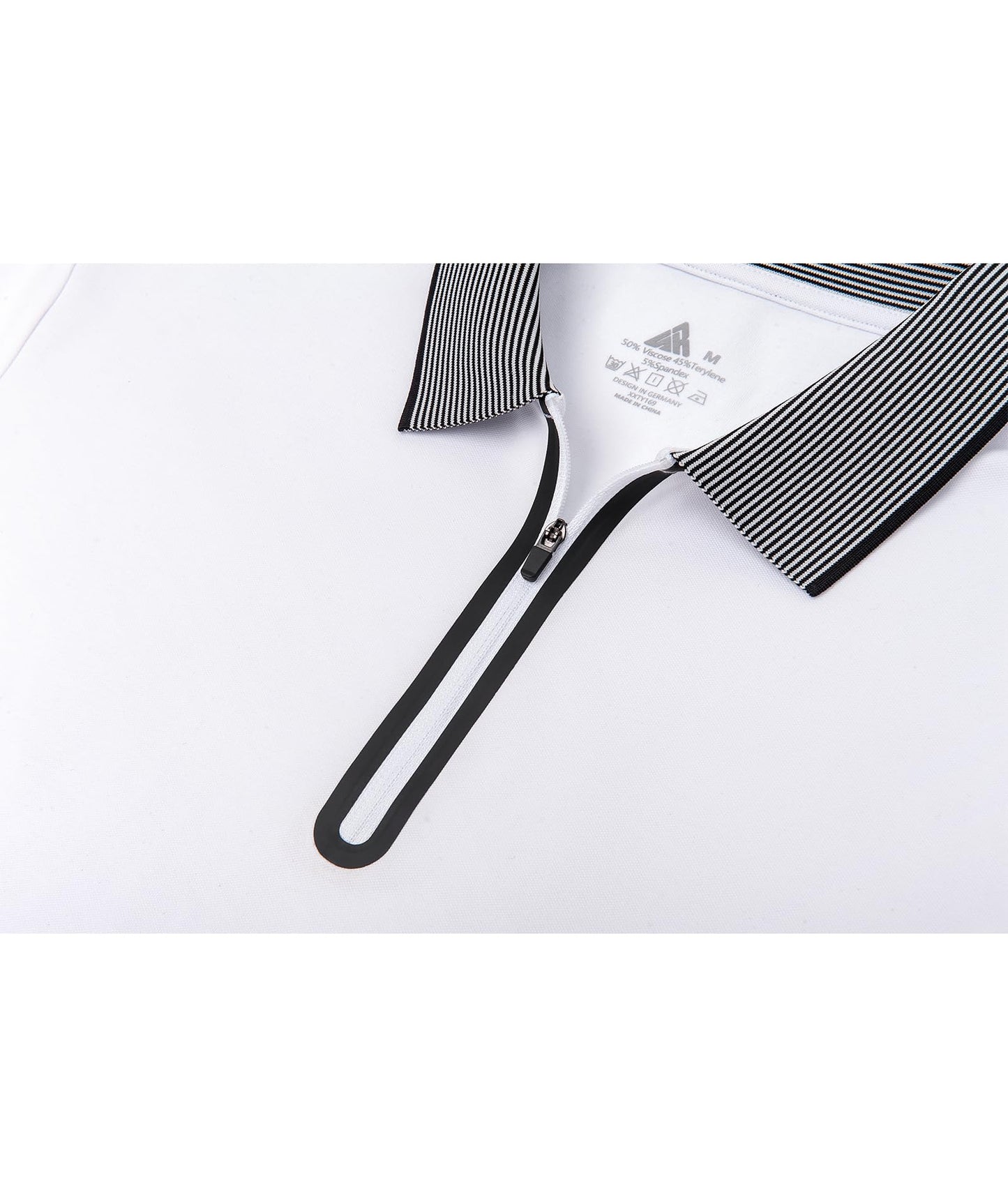 Men's Long Sleeve Polo Shirt with Zipper