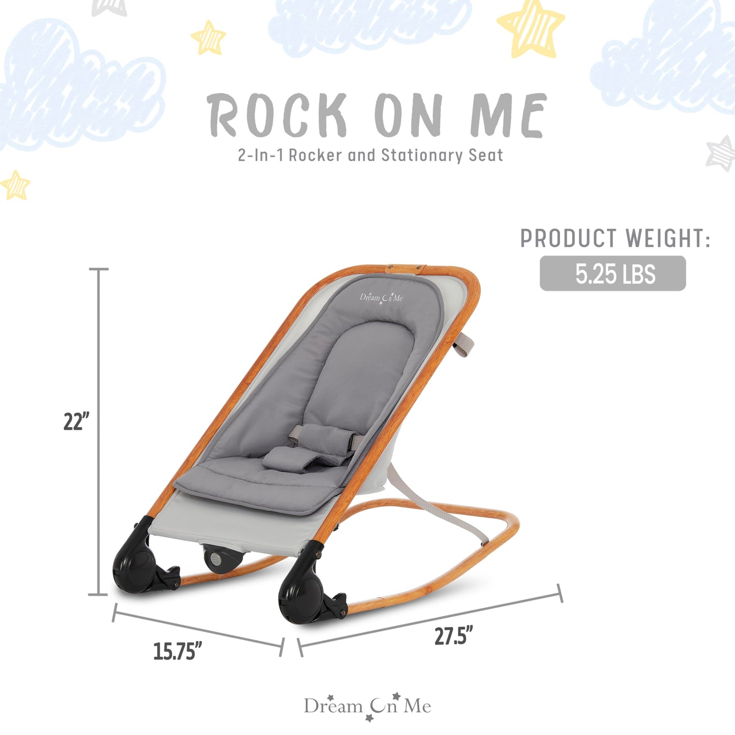 Dream On Me 2-in-1 Baby Rocker & Seat