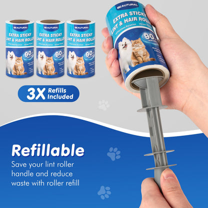 360 Sheets BEAUTURAL Extra Sticky Lint Roller