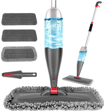 Wet Dry Spray Mop with 3 Washable Pads