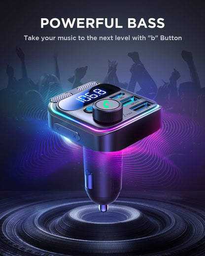 JOYROOM Bluetooth FM Transmitter Car Charger