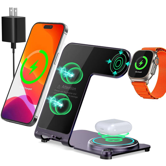 3 in 1 Wireless Charging Station for Apple Devices
