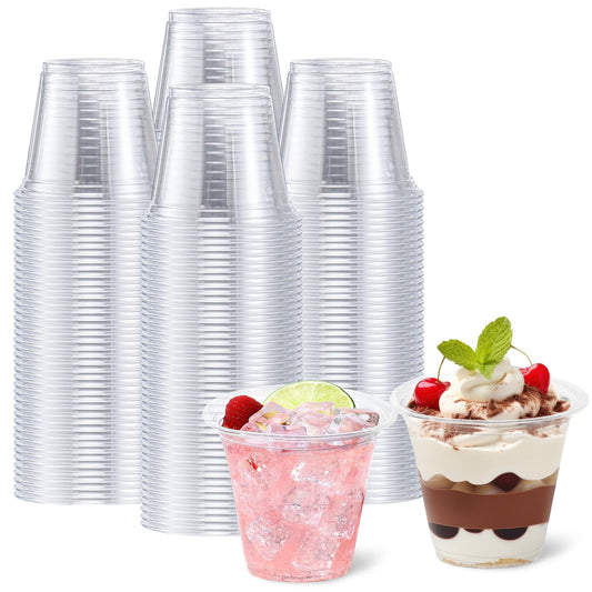 BYSNOW 250 Pack Clear Disposable Plastic Cups