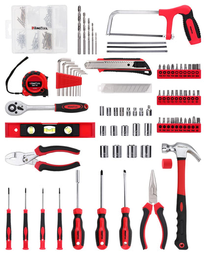 KingTool Home Repair Tool Kit - 226 Piece General Home/Auto Repair Tool Set, General Mechanic Tool Set, General Household Tool Kit, Perfect for Homeowner, Diyer, Handyman