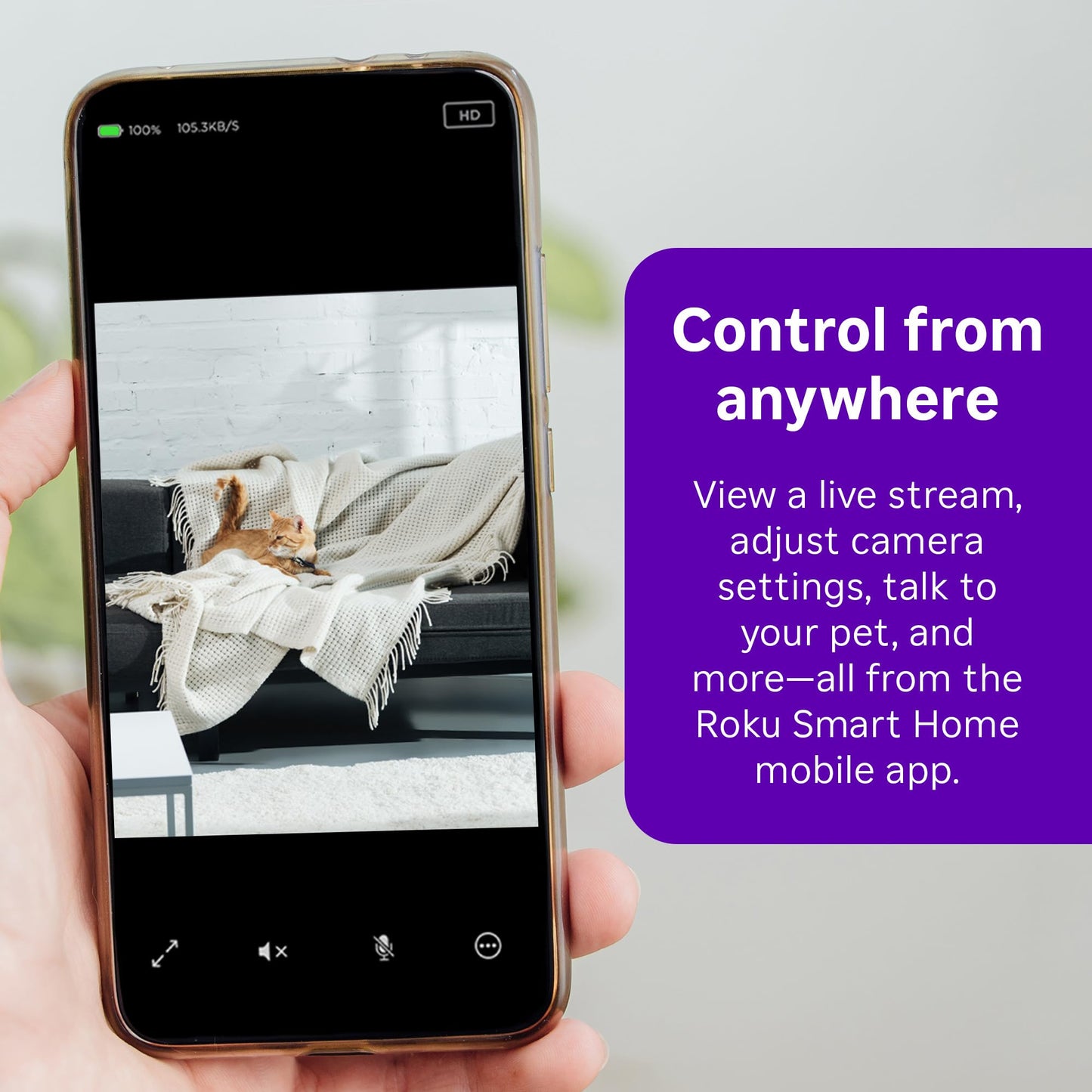 Roku Indoor Security Camera with Night Vision