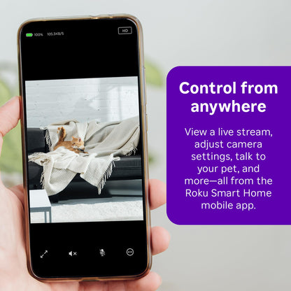 Roku Indoor Security Camera with Night Vision