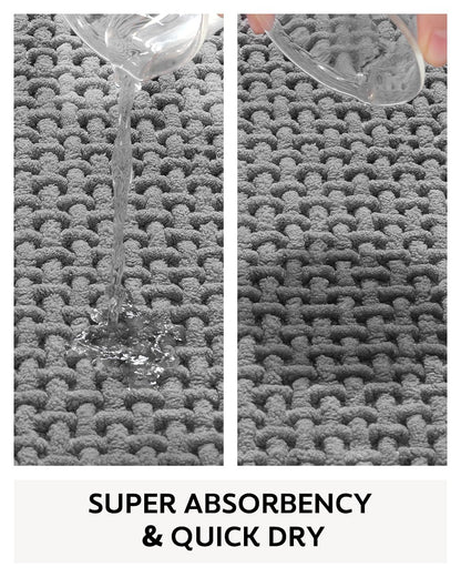 Chenille Bath Mat Non Slip Quick Dry 17"x24"
