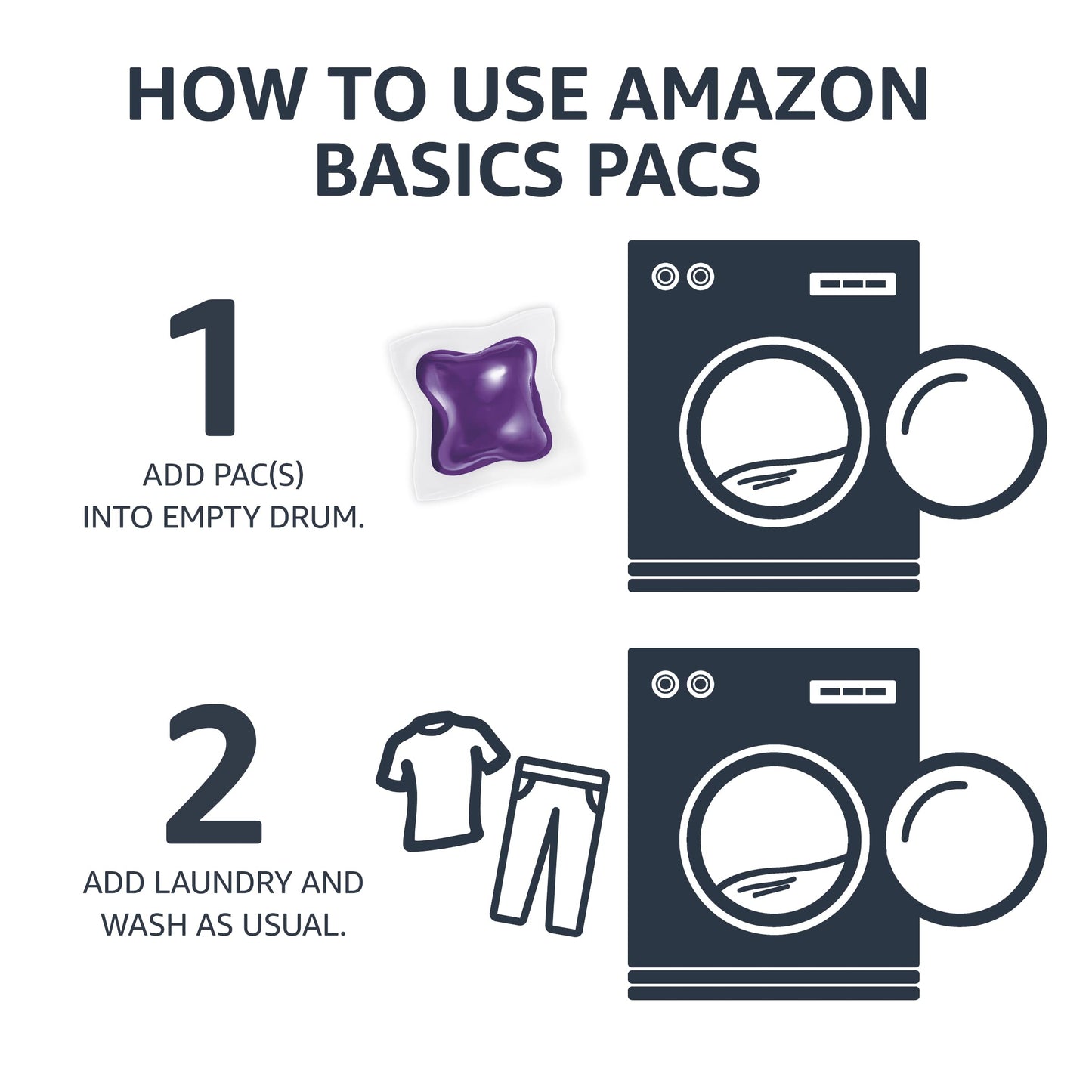 Amazon Basics Laundry Detergent Pacs, Lavender Scent, 120 Count (Previously Solimo)