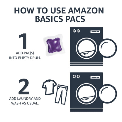 Amazon Basics Laundry Detergent Pacs, Lavender Scent, 120 Count (Previously Solimo)