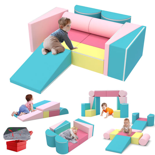 12PCS Kids Modular Play Couch Set