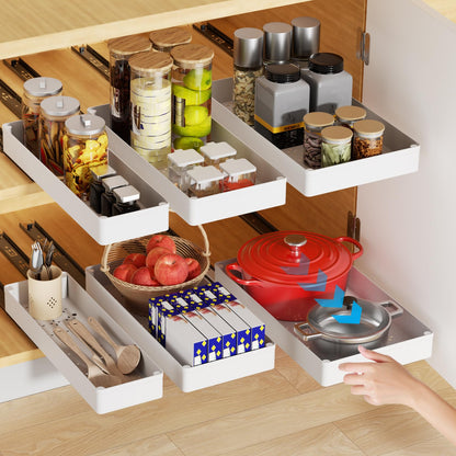 Pull Out Cabinet Organizer with 3 Dividers