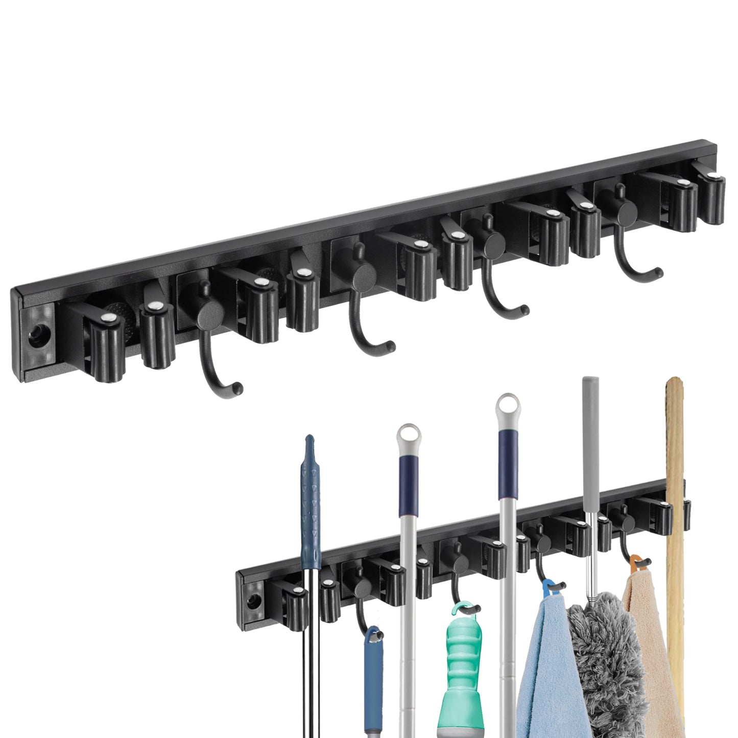 Mop and Broom Holder Wall Mount Organizer