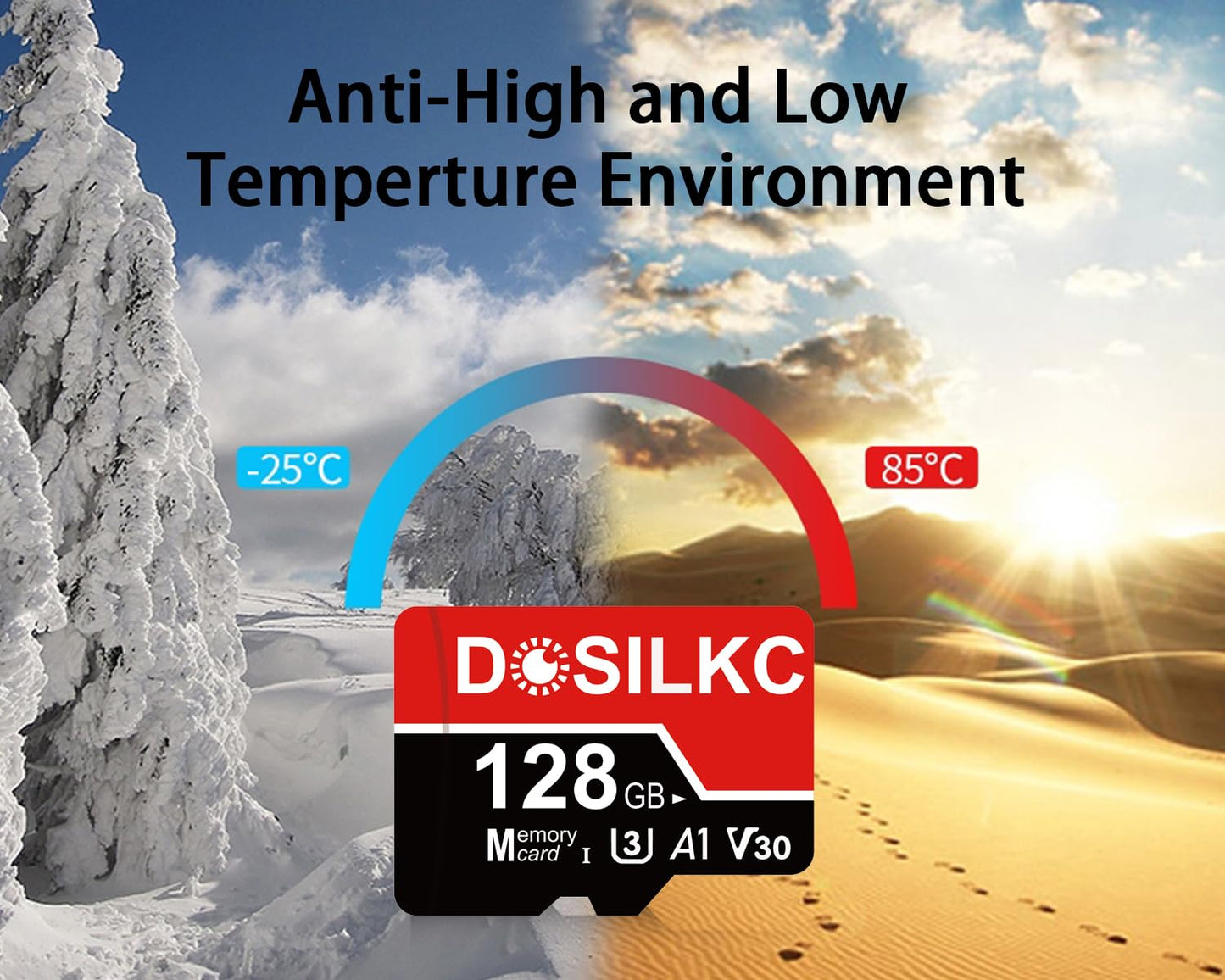64GB Dosilkc U3 SD Memory Card for Cameras