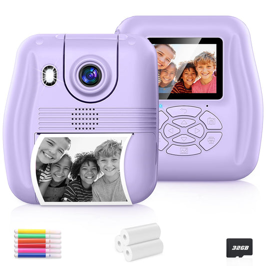 Kids Instant Print Camera with 32GB Card