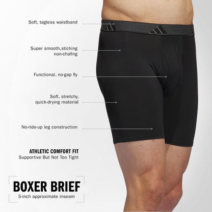 6 adidas Men's Performance Microfiber Boxer Briefs