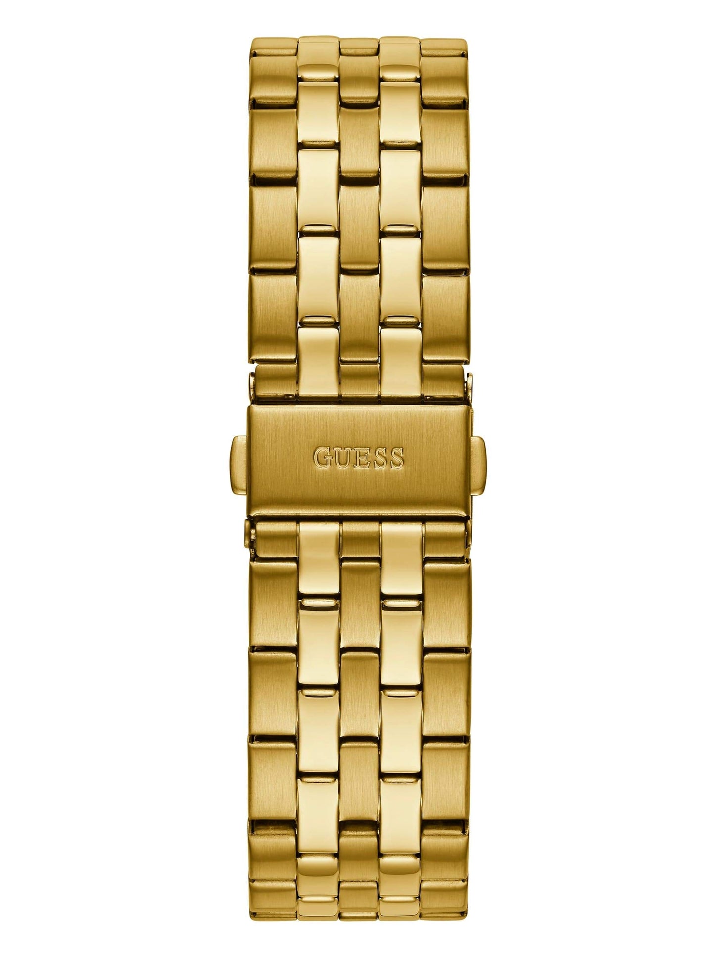 GUESS Gold-Tone + Black Multifunction Steel Bracelet Watch