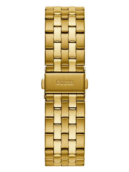 GUESS Gold-Tone + Black Multifunction Steel Bracelet Watch