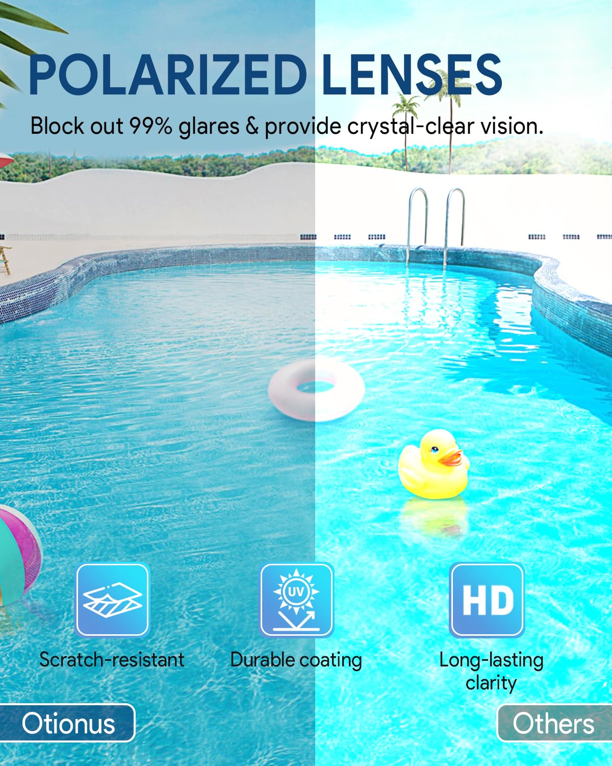 Polarized Swim Goggles for Men and Women