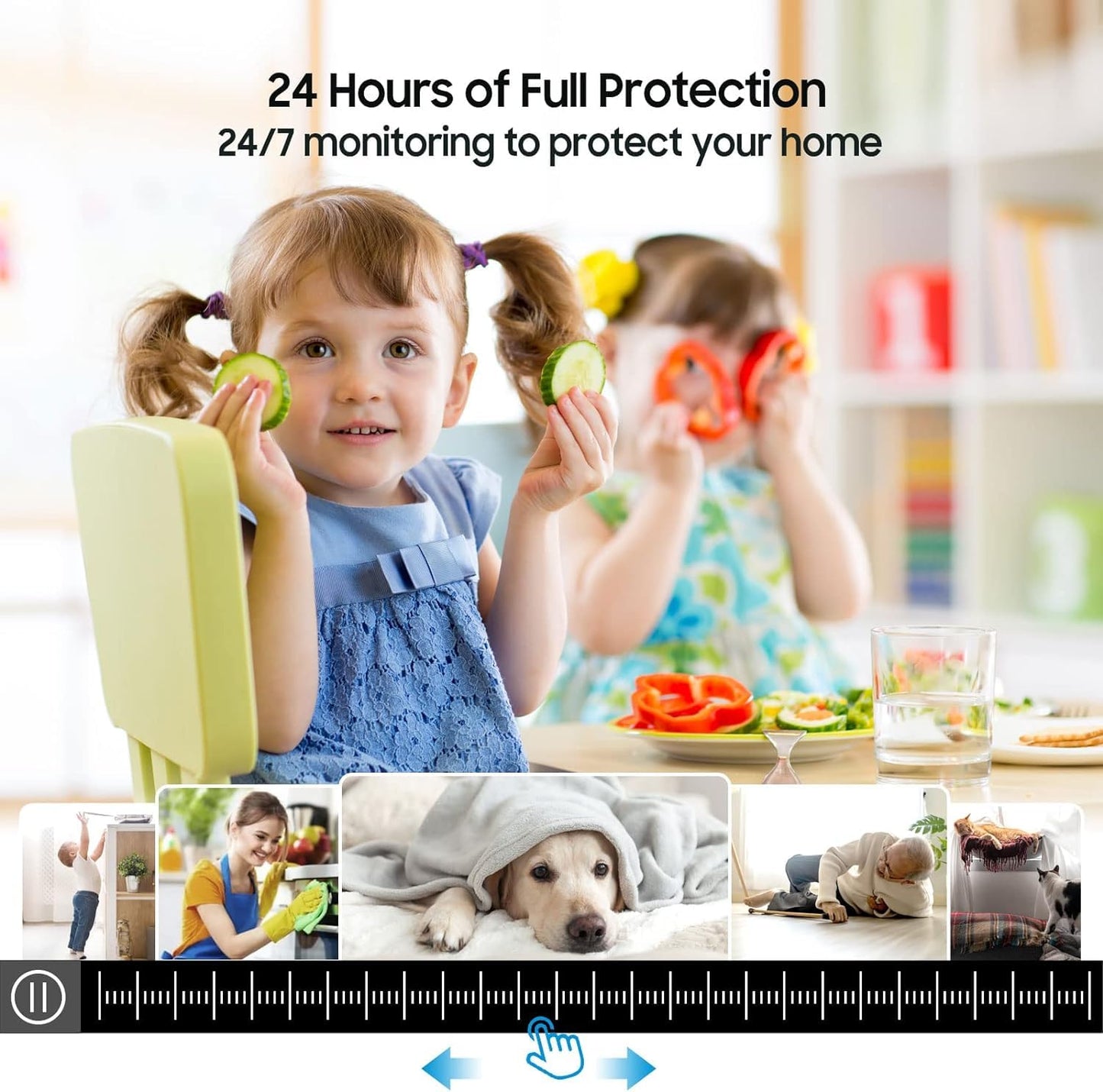 2K Indoor Security Camera, NGTeco Home Surveillance Cam with Motion Detection, Night Vision, Privacy Shield for Dog, Cat, Baby, Plug-in 3MP HD Small WiFi Cam Compatible with Alexa