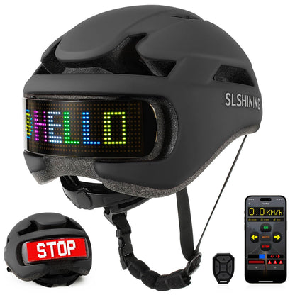 Smart Bike Helmet with LED Lights and APP