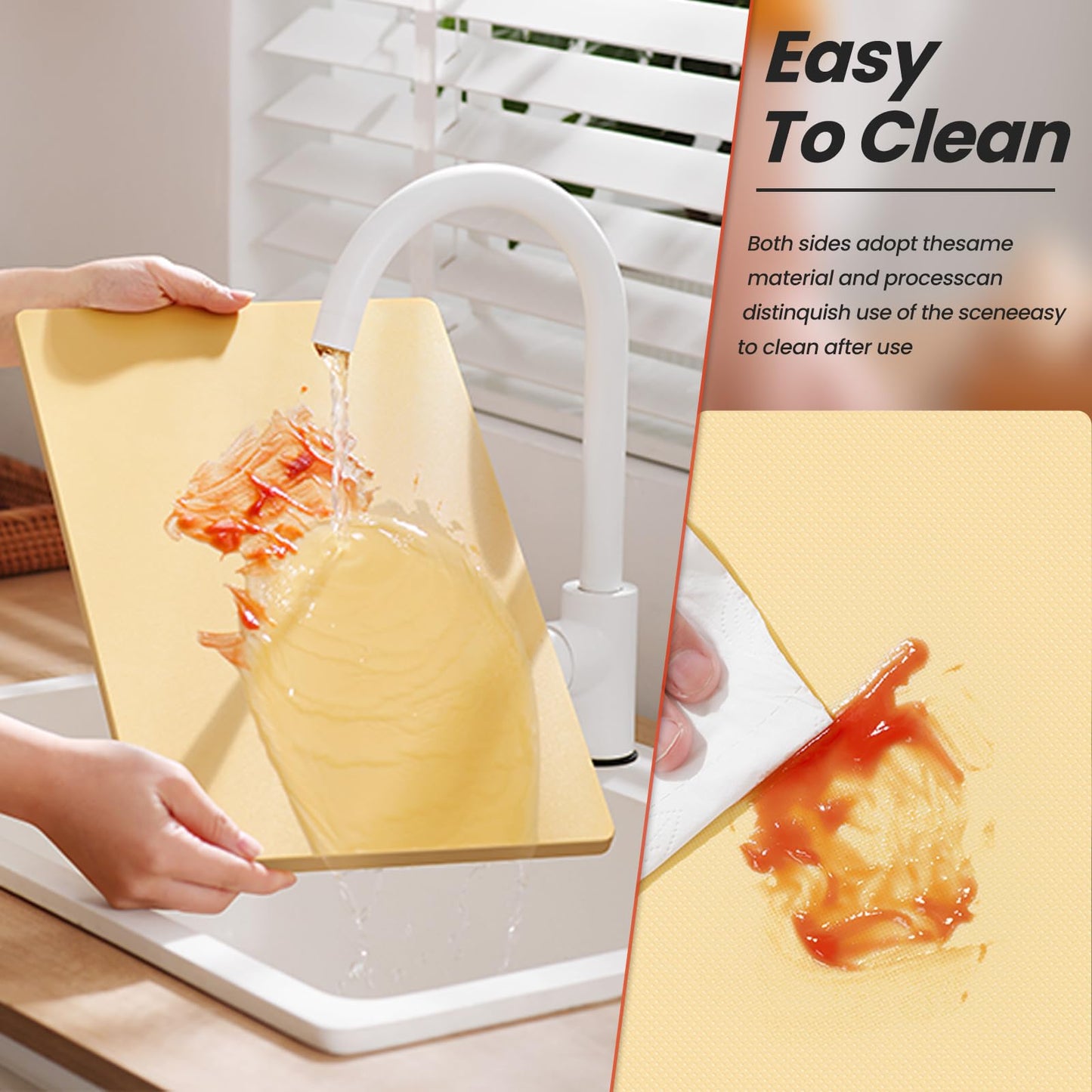 2-Piece Thick Cutting Board Set with Anti-Slip