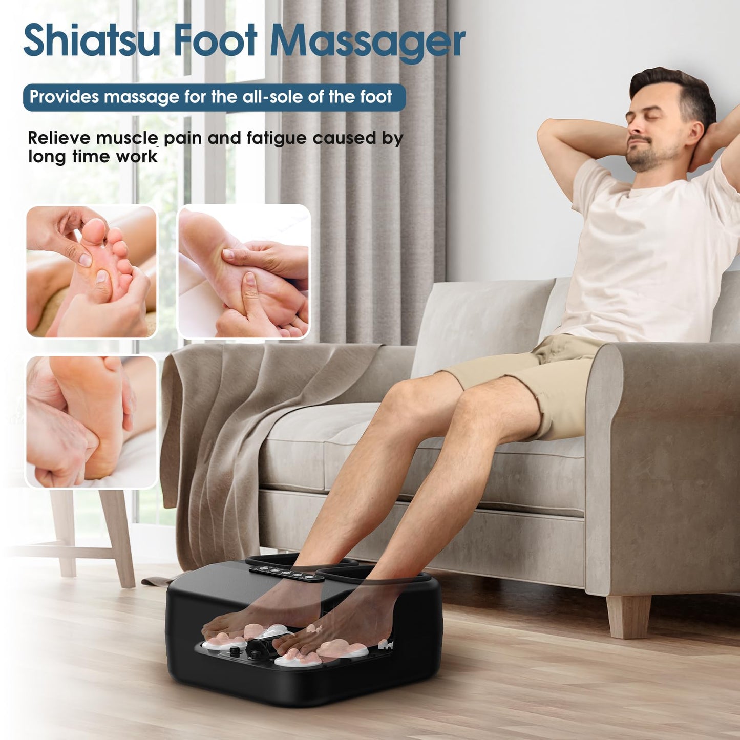 MOUNTRAX Shiatsu Foot Massager with Heat