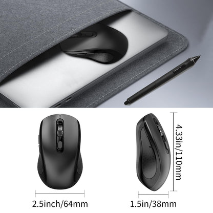 Wireless Ergonomic Mouse with USB Receiver