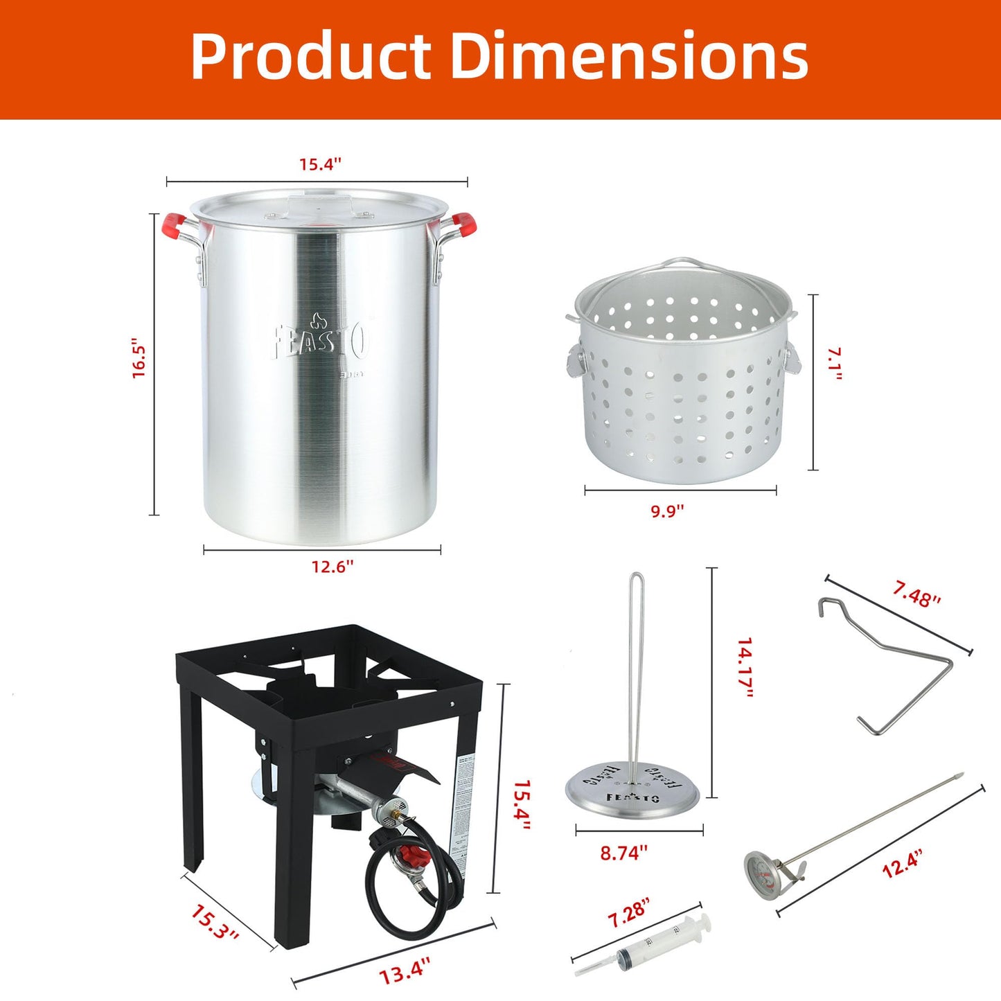 30QT 50,000 BTU Fryer with Propane Burner.