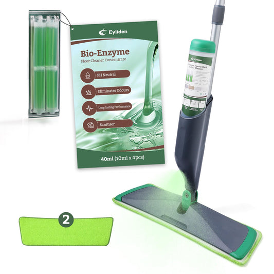 Eyliden Spray Mop & Natural Floor Cleaner Set
