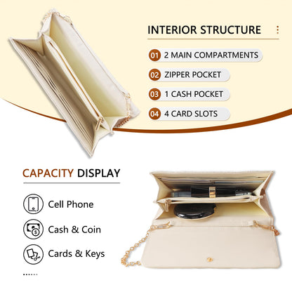 Crossbody Bag with Credit Card Slots and Chain