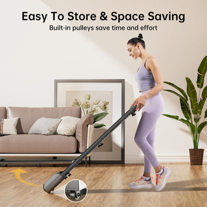 Superun 2 in 1 Walking Pad, Under Desk Walking Treadmill, 2.5 HP Treadmills with LED Display&Remote Control, 300 Lbs Capacity Portable Treadmill for Home&Office, Installation Free