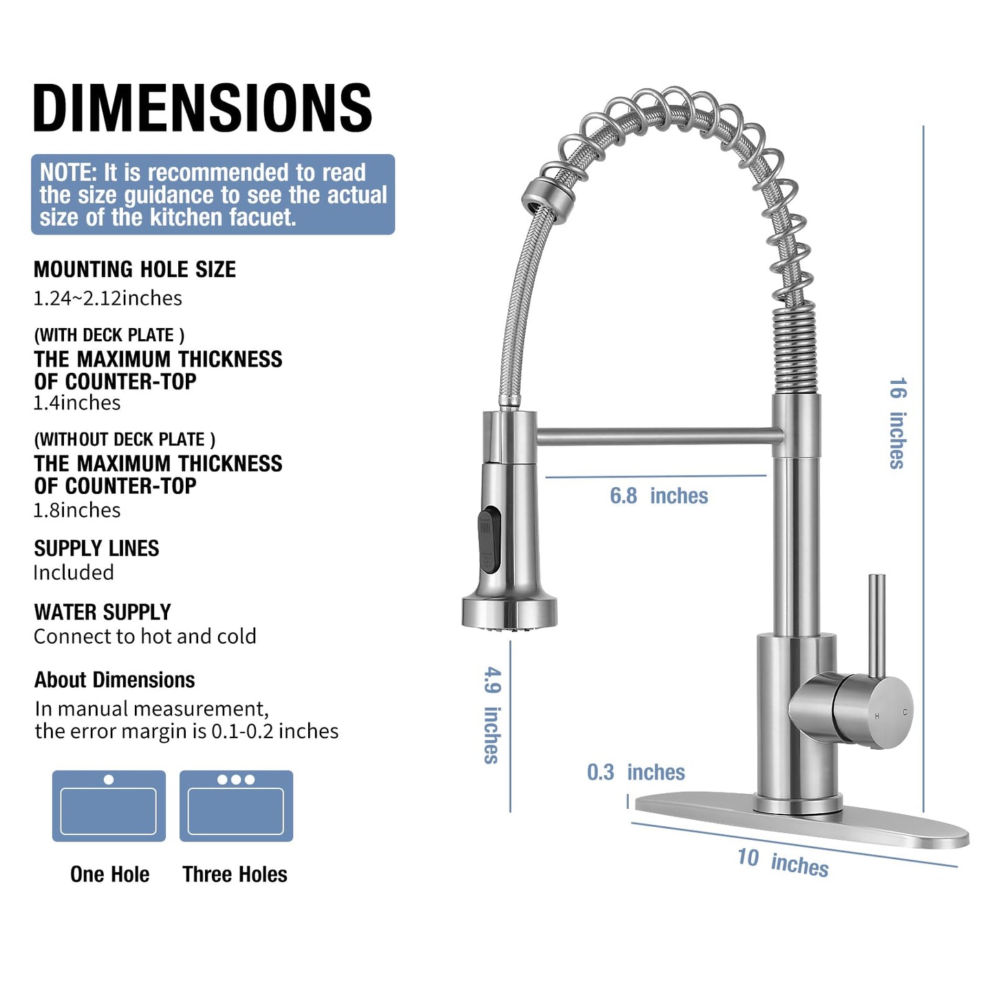 Pull Down Kitchen Faucet with Sprayer by DJS