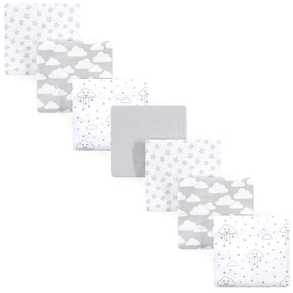 Hudson Baby Gray Clouds Cotton Receiving Blankets