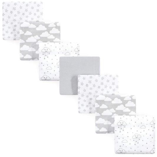 Hudson Baby Gray Clouds Cotton Receiving Blankets