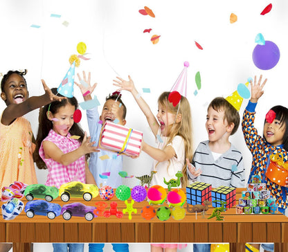 PongPengfir 120pcs Party Favors for kids, Goodie Bag Stuffers for Kids Treasure Box Prizes Figette Toys Pinata Stocking Stufferr Birthday Party Supplies for Kids 4-8-12