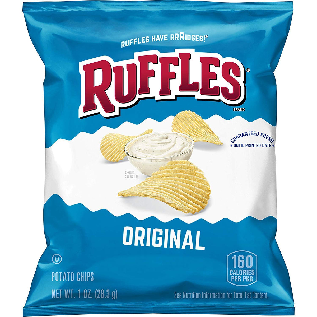 40 Pack Ruffles Original Potato Chips 1 Ounce (OU)