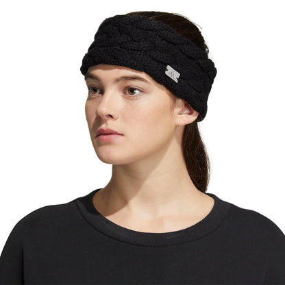 adidas womens Fashion Knit Headband, Black/Grey/Silver Metallic F23, One Size