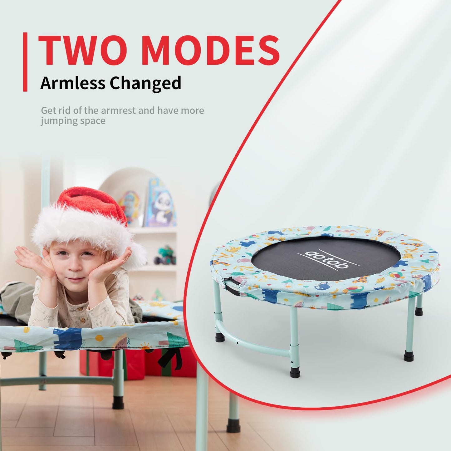 AOTOB 38" Mini Toddler Trampoline with Safety Cover