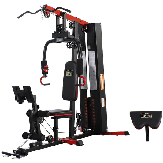 Fitvids Multifunctional Home Gym Equipment with 160 lbs Weight Stack