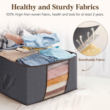 Lifewit 6-Pack Foldable Storage Bins with Lids